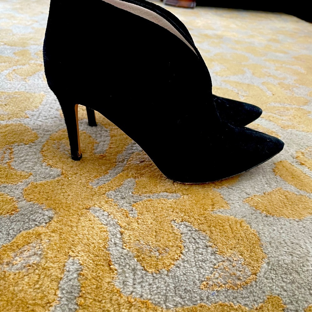 Boden black suede booties